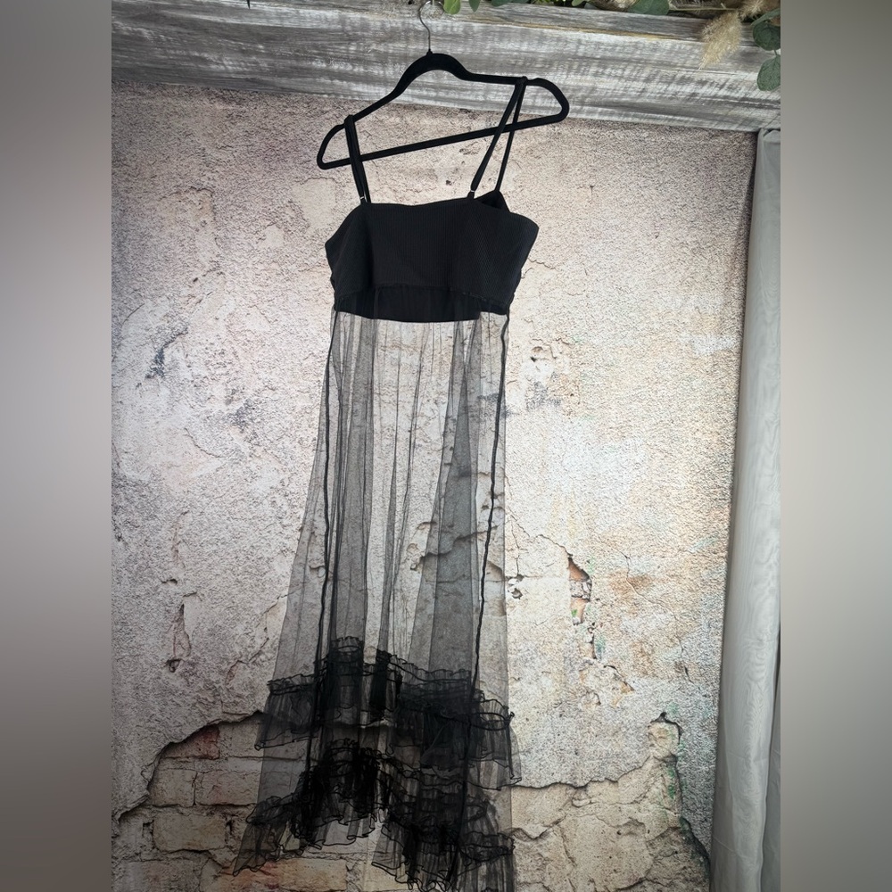Anthropologie medium sheer dress/cover up very versatile can wear many ways A558 - Picture 7 of 9